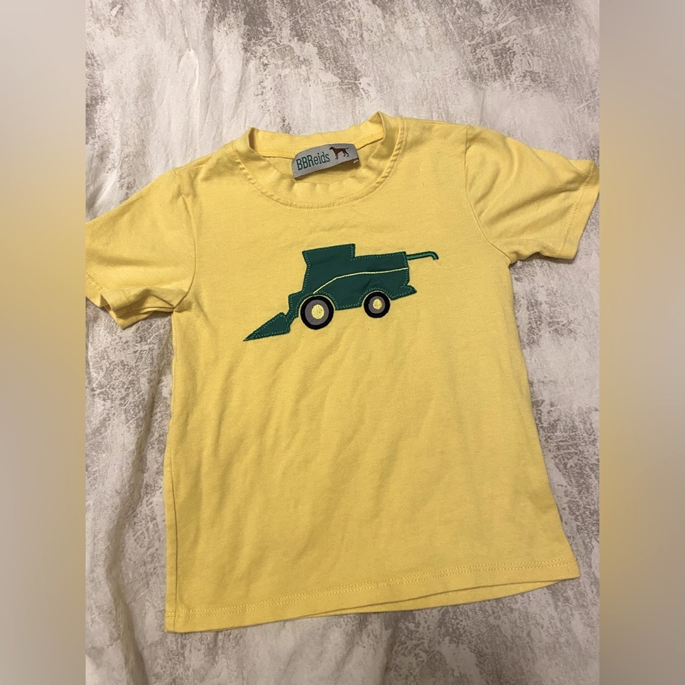 Green Tractor Applique Shirt